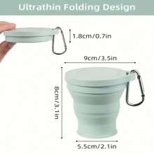 Silicone Collapsible Travel Cup With Lid - Insulated, Reusable, Hand Wash Only - Multipurpose Folding Silicone Mug For Camping, Hiking & Outdoors