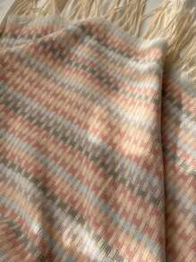 1pc Women's Premium Fuzzy Scarf, Stylish Korean Version, Thick Mohair, Suitable For Autumn And Winter Accessories Women
