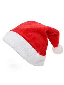 1 Mũ len mềm mại hình ông già Noel - Màu đỏ, Có thể giặt bằng máy, Hoàn hảo cho các bữa tiệc và đồ trang trí ngày lễ - Nhiều màu - Xem 10