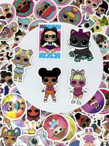 LOL SURPRISE 50 件惊喜娃娃涂鸦贴纸装饰行李箱笔记本电脑滑板车手机壳杯贴两种随机选择、惊喜贴纸、玩具笔记本电脑、童子军、疯狂的东西、爱好、球、Lol 惊喜、Lol 娃娃、Lol 惊喜球、娃娃 Lol、玩具电脑、Lol、Lol 娃娃包、Gabby 娃娃屋贴纸、Lol、Lol 惊喜、Lol 娃娃 - 米色 - 查看 7