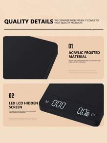 1 Piece Brand New Coffee Timer With Charging And Recharging Instructions, Type-C Jack, LED HD Display, Two Sizes To Choose From, Mini And Max Version, Kitchen Supplies And Food Cooking Digital, Perfect For Brewing Coffee, Tea And Milk Powder - Multicolor - View 8