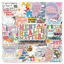 100 Stücke Aufkleber für Mentale Gesundheit, Aufkleber für Bewusstsein für Mentale Gesundheit, wasserfeste Vinyl-Aufkleber für Wasserflasche, Laptop, Gepäck, Helm, Skateboard, Gitarre, Sammelalbum, Telefon, Geschenke, Aufkleber für Wasserflasche, riechende Aufkleber, Wissenschaft