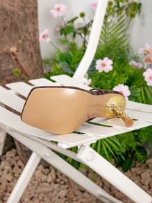 New Summer Strap High Heel Slides For Women - Multicolor - View 2