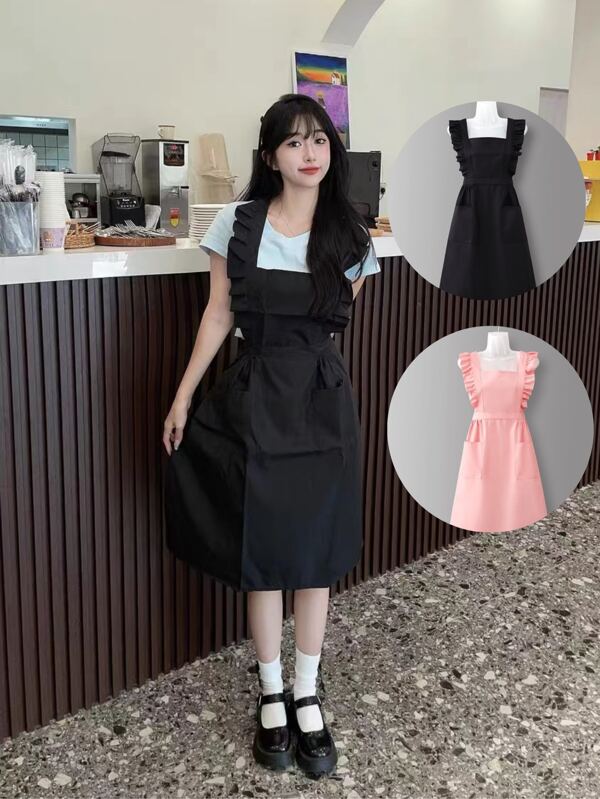2024 Waterproof & Oil-Resistant Kitchen Apron - Perfect For Cooking, Dining & Work - Durable Polyester Waterproof Apron Apron Waterproof