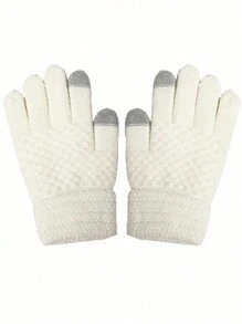 3pcs Kids Winter Knit Hat, Gloves & Scarf Set, Girls & Boys Fleece Lined Beanie, Neck Warmer Suit