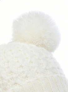 3pcs Kids Winter Knit Hat, Gloves & Scarf Set, Girls & Boys Fleece Lined Beanie, Neck Warmer Suit