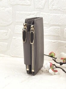 MINGYOU Women's Short Snap Fastener Wallet PU Leather Soft Tree Bark Texture High-Quality Multifunctional Fashion Casual Card Holder Zipper Compact Stylish Coins Convenient To Carry PU Leather S For Women Wallet Purse Wallet Small Wallet