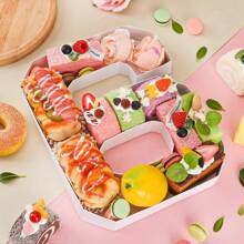 新品 GRAD 糖果盒 字母数字零食盒 毕业托盘收纳盒 坚果零食糖果干果简约收纳盒 派对水果拼盘 零食小吃盘 零食盘