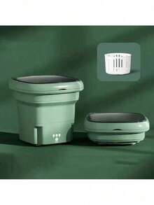Mini Compact Portable Stack Washing Machine - Green - View 4