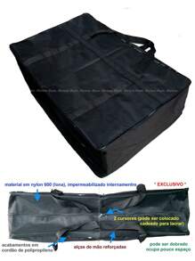 Bolsa Sacola Sacolão Ecobag impermeável 110 Litros Reforçada 86x56x23 em LOna Viagem passeio mudança organização