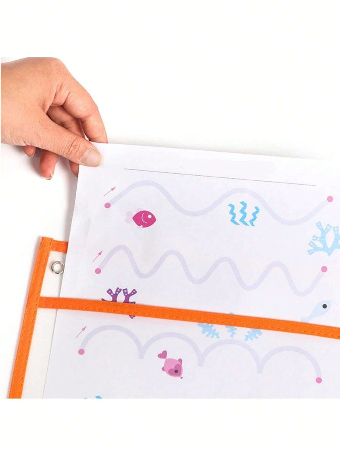 Pocket Reusable Plastic Sleeves Store Ticket Holders Teacher Classroom