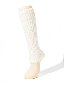 1pair Women Autumn/Winter Solid Color Striped Neon Color Knit Leg Warmersaccessories For Women - Multicolor - View 20