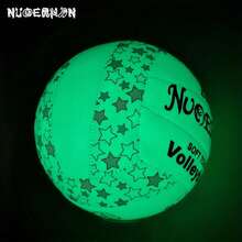 Glow In The Dark Volleyball, Durable & Shockproof, For Match & Training - Blue and White - View 2