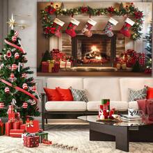 1PC Lò sưởi ấm áp Giáng sinh Vòng hoa Giáng sinh Chủ đề Trang trí tiệc Nền 210 * 150/150 * 100/100 * 75CM Treo Vớ Giáng sinh Đèn cây thông Noel Quà tặng Giáng sinh Vải nền Thích hợp cho chủ đề Giáng sinh vui vẻ Trang trí tiệc Banner Ảnh Studio Vải nền trang trí ảnh Trong nhà Ngoài trời Studio Địa điểm Địa điểm Trang trí Địa điểm Vật tư trang trí tiệc, Giáng sinh - Nhiều màu - Xem 4
