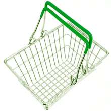 Kit With 2 Market Basket Ornament Shopping Basket Storage Box Tea Bags Sugar Or Salt - màu xanh lá - Xem 1