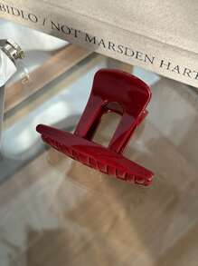 1pc Ancle Red Trapezium Hair Claw Clips Claw Barrette Hair Accessories Hair Jaw Clip Hair Clamps Hair Clutch Hair Catcher Clip, School Stuff, College Fall Winter Hair Clip Bows For Vacation Outfits Woman