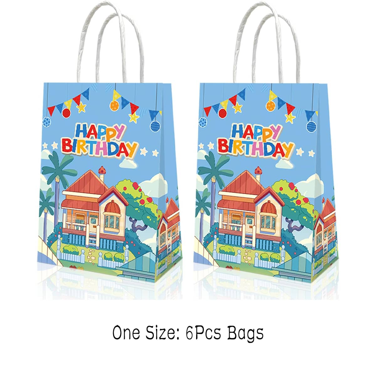 6/12/20Pcs Blue Dog Birthday Party Supplies, Birthday Party Decorations