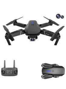 Mini Dron E88 Control Remoto Camara Full HD 1080P Fotografia Aerea Wifi App - Negro - Ver 1