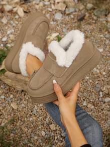 New Ladies Outdoor Anti-Slip Slip-On Snow Boots For Winter