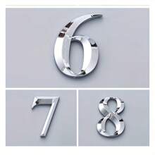 1 pieza Número de dirección de la casa, Placa de número de puerta 3D, Pegatina de número autoadhesiva del 0 al 9, Número de dirección de calle de la casa, Calcomanía de edificio, Apartamento, Oficina, Mejor regalo para habitación de hotel