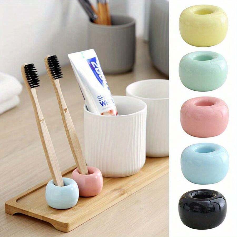 Non-Electric Independent Toothbrush Holder - Elegant Bathroom Countertop Storage Box Bathroom Decor Fall Decor Back To School