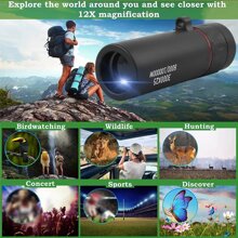 1pc 3000x25 High Definition Long Range Adult Monocular Telescope, 10x Magnification Durable BAK-4 Prism FMC Coated High-Quality Monocular Telescope, Compact Powerful Adult Monocular For Exploration, Hiking, Camping, Ideal Gift