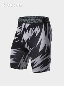 KOVSEE 5pcs/Set Boyfriend Style Men's Multicolor Compression Shorts, Tight Fitting Sports Workout Leggings, Basketball Running Fitness Breathable Elastic Bottoms, Gift