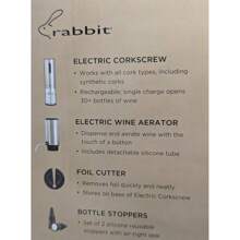 Rabbit 5 Piece Electric Wine Aerator And Corkscrew Set - Multicolor - View 3