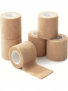 6 piezas de vendas adhesivas - Buena elasticidad para un soporte seguro, Tamaños de venda autoadhesiva, Accesorios para gimnasio, Cinta deportiva