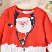 2 件套男婴/女婴圣诞派对服装 - 长袖上衣和裤子套装 - 紅色 - 查看 4