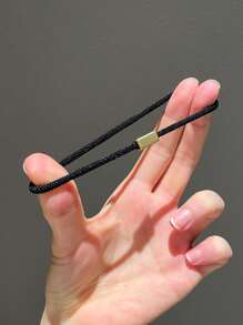 10个装黑色发圈，女士情人节礼物，发饰，马尾辫，发绳马尾发圈，发圈头饰 - 黑色 - 查看 7