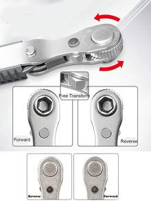 Right Angle Screwdriver Stocking Stuffers - Mini Ratcheting 90 Degree Offset Screwdriver Bit Set EDC Gear Pocket Screwdriver Low Profile Ratchet For Tight Space Sewing Machine Tool Gifts For Men Women,Tools For Men - Red - View 5