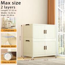 Caixa organizadora dobrável para armário, sala de estar, baú de brinquedos, armário de cozinha, armário para lanches, armário de banheiro, armário de armazenamento simples e luxuoso de plástico com várias camadas - tipo gaveta espaçosa, organizador de brinquedos e artigos diversos para L