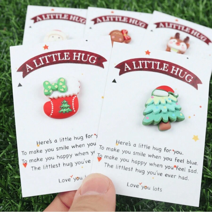 5pcs/Set Christmas Theme Pocket Hug Greeting Cards - Santa Claus, Reindeer And Snowman Patterns - Perfect Holiday Gift For Friends And Family,Christmas