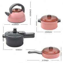 12/37 件全新儿童厨房玩具套装，逼真的锅碗瓢盆、烹饪用具玩具，非常适合男孩女孩室内户外日托，培养动手能力，圣诞礼物，玩具，女孩玩具，玩具厨房，儿童玩具>儿童厨房玩具套装，儿童蔬菜，儿童过家家 - 彩色 - 查看 4