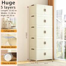 Caixa organizadora dobrável para armário, sala de estar, baú de brinquedos, armário de cozinha, armário para lanches, armário de banheiro, armário de armazenamento simples e luxuoso de plástico com várias camadas - tipo gaveta espaçosa, organizador de brinquedos e artigos diversos para L