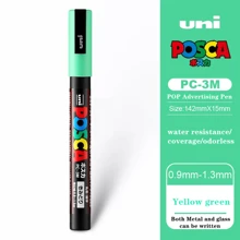 UNI PC-1M PC-3M Feutre Acrylique Marker Pen Poster Graffiti Marker Advertising Pen Waterproof Student Office Supplies Painting Art Pens Back To School