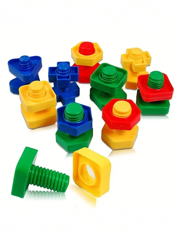 5 Sets Giant Nuts & Bolts Toys, STEM Educational Construction Screws Matching Activity, Perfect As, Christmas Gifts