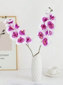 1 peça de flores artificiais de orquídea borboleta, buquês de seda, plantas falsas, decoração de quarto, decoração de outono, centro de mesa, presentes para o Dia dos Namorados, decorações para festas de aniversário, cestas de flores para casamento, noiva segurando flores, móveis para casa, salas de jantar, quartos, peitoris de janela, vasos, decorações, decorações de ano novo, jardins ao ar livre, início da temporada escolar, dia dos namorados, presente - Multicolorido - Ver 24