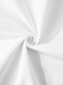 Young Girls Classic Versatile Casual Campus Style Flounced Collar White Long Sleeve Shirt Dress, Suitable For Party, Performance And Formal Events - White - View 9