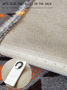 1pc Boho Stijl Pluche Bankhoes, Antislip 4 Seizoenen Universele Bedrukte Bankbeschermer, Huisdiervriendelijk Anti-Kras Bankkussen, Geschikt Voor Woonkamer, Slaapkamer, Kantoor