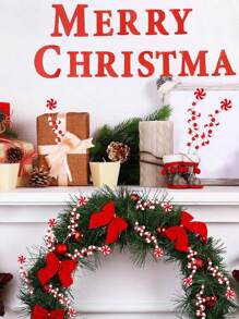 10 đồ trang trí cây thông Noel, đồ trang trí hình que kẹo xoăn, cành cây màu đỏ và trắng để trang trí ngày lễ, vòng hoa, bình hoa và đồ thủ công - đồ trang trí bằng nhựa đa năng, không cần nguồn điện, thích hợp cho nhiều lễ hội - Đỏ và trắng - Xem 3