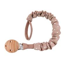 1pc Infant Fashion Printed Grid, Polka Dot & Striped Pacifier Clip & Wooden Pacifier Clip, Daily Use - Multicolor - View 22