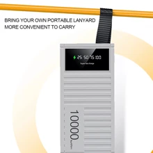 10000mAh 2 USB Power Bank Pack Fast Charger External Battery For Mobile Phone - White - View 2