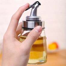 1 Chai dầu ăn bằng thủy tinh, lọ đựng dầu chống rò rỉ, chai đựng, chai đựng gia vị, chai đựng giấm, dùng cho tiệc nướng ngoài trời, dã ngoại, đồ dùng nhà bếp - Xem 10
