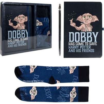  | Conjunto de papelaria Harry Potter Dobby Sock Kit de mesa premium oficialmente licenciado – Conjunto de papelaria perfeito para a escola