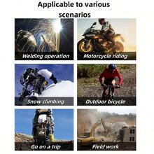 1PC A Pair Of Tactical Full-Face Safety Goggles With Anti-Fog HD Lenses, Removable And Adjustable Ski Mask, Comfortable Sponge Padding - Plastic - Multicolor - View 3