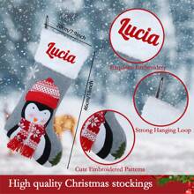 Tất Giáng sinh có tên tùy chỉnh Tất gia đình cho Giáng sinh, ngày lễ và tất gia đình cho lò sưởi Trang trí tiệc Giáng sinh - Quà tặng trang trí Giáng sinh tùy chỉnh cho gia đình trẻ em - Nhiều màu - Xem 4