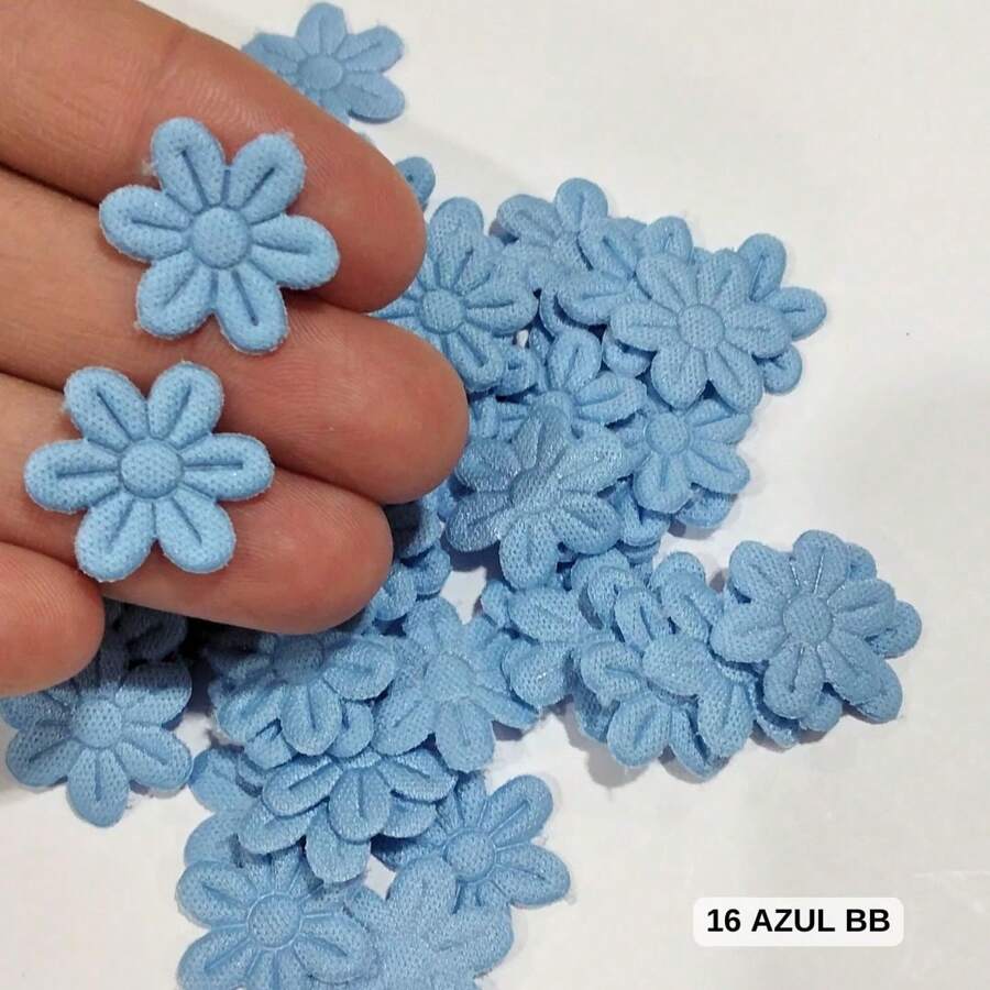PRESSED FLOWER 2x2 Cm With 100 Units Polyester - 淺藍色 - 查看 1