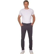 Scaraboto Men's Tailored Formal Pants, Slim-Fit Chino, Various Colors, Premium Line - Xám - Xem 1